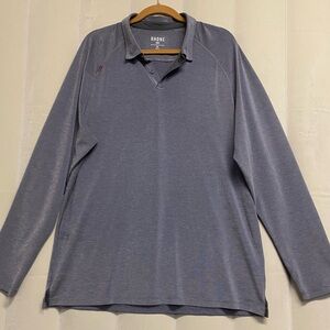 Rhone Men’s Long Sleeve Delta Pique Polo Shirt XL Performance Fabric Athleisure
